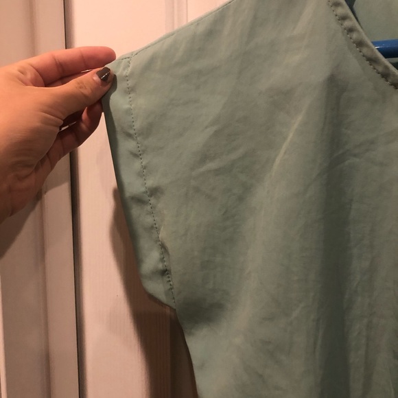 Paisley Ivy Sea Foam Green High Low Tunic Shirt - Picture 5 of 6